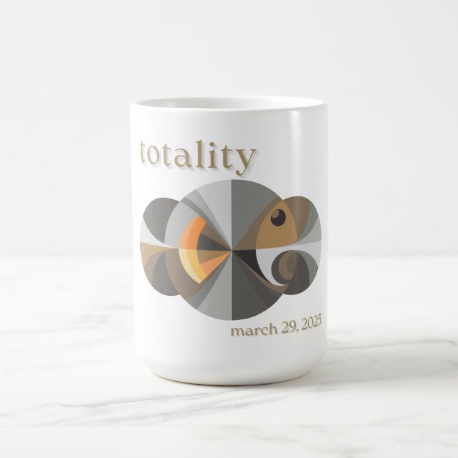 Total Solar Eclipse 2025 funny design. Totality Coffee Mug (Center)