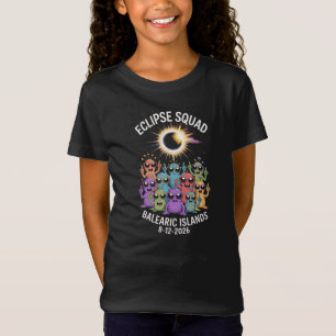 Total Solar Eclipse 2026 Balearic Kids Squad Shirt