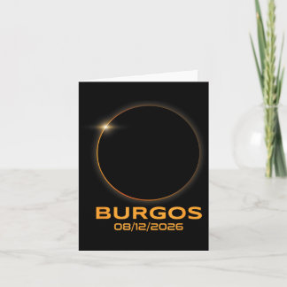Total Solar Eclipse 2026 Burgos Spain Totality Card