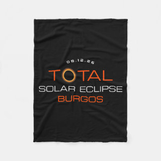 Total Solar Eclipse 2026 Burgos Spain Totality Fleece Blanket