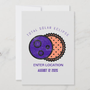 Total Solar Eclipse 2026 Custom Invitation
