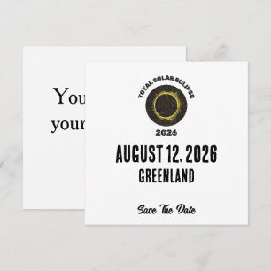 Total Solar Eclipse 2026 Custom Save The Date Card