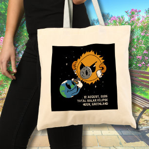 Total Solar Eclipse 2026 Greenland Photobomb Tote Bag