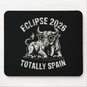 Total Solar Eclipse 2026 Spain Spanish Fighting Mouse Pad