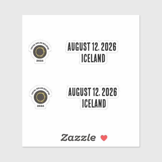 Total Solar Eclipse 2026 Totality Custom Vinyl (Sheet)