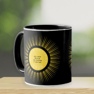 Total solar eclipse 2026 your text personalised mug