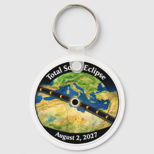 Total Solar Eclipse 2027 Map Key Ring
