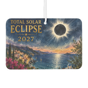 Total Solar Eclipse 2027 Mediterranean Car Air Freshener