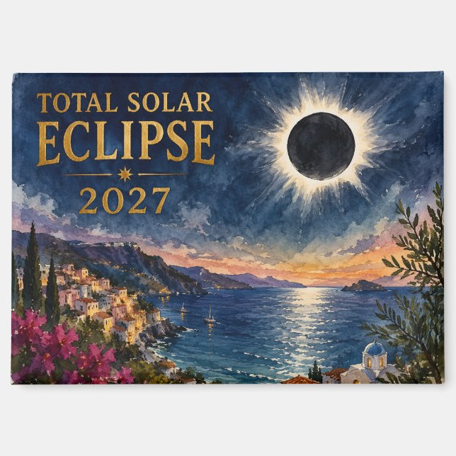 Total Solar Eclipse 2027 Mediterranean  Magnet (Front)