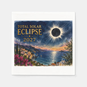 Total Solar Eclipse 2027 Mediterranean  Napkin