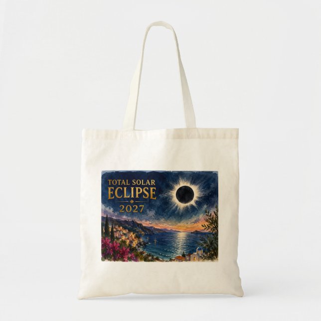 Total Solar Eclipse 2027 Mediterranean  Tote Bag (Front)