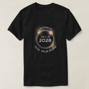 Total Solar Eclipse 2028 Art Design T-Shirt