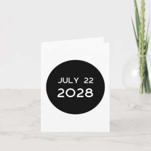 Total Solar Eclipse 2028 New Zealand Card