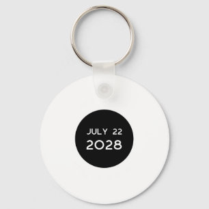 Total Solar Eclipse 2028 New Zealand Key Ring