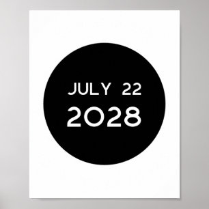 Total Solar Eclipse 2028 New Zealand  Poster