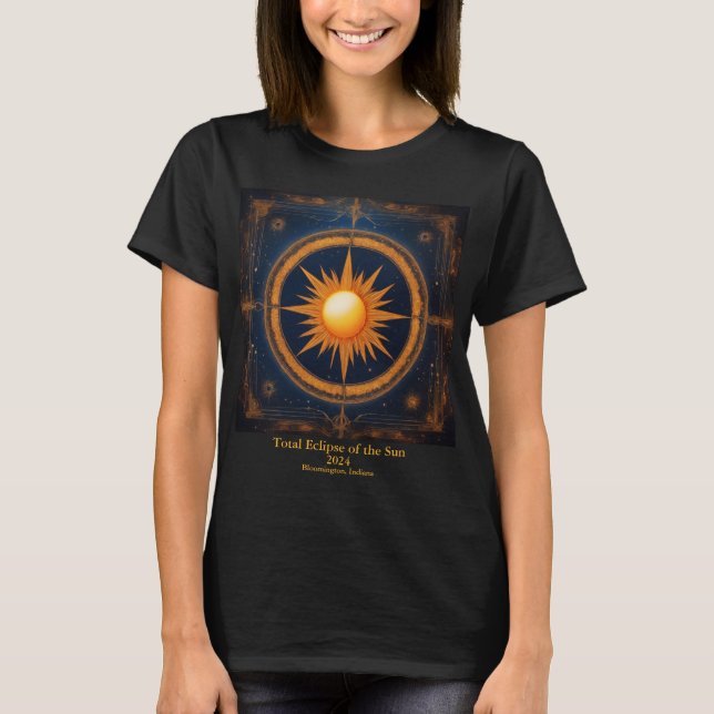 Total Solar Eclipse 2 Sides Edit To YOUR Text T-Shirt (Front)