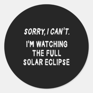 Total Solar Eclipse 4 8 Classic Round Sticker