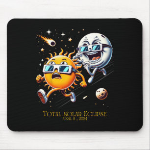 Total Solar Eclipse 8-4-2024 Sun Flees Moon Eclips Mouse Pad