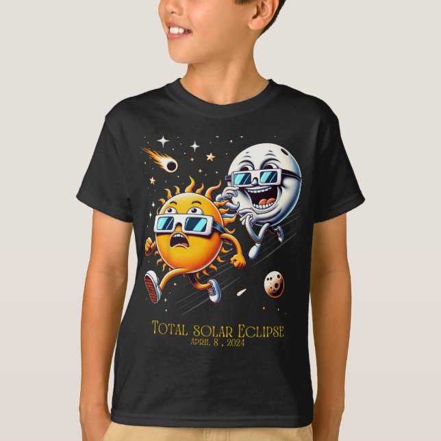 Total Solar Eclipse 8-4-2024 Sun Flees Moon Eclips T-Shirt (Front)