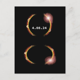 Total Solar Eclipse 8th April 2024 Postcard