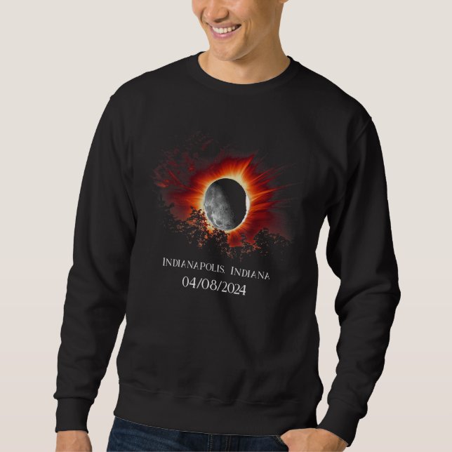 Total Solar Eclipse America Indianapolis, Indiana Sweatshirt (Front)