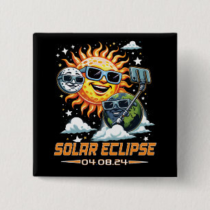 Total Solar Eclipse April 2024 15 Cm Square Badge