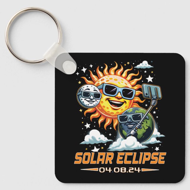 Total Solar Eclipse April 2024 Key Ring (Front)