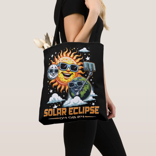 Total Solar Eclipse April 2024 Tote Bag (Close Up)