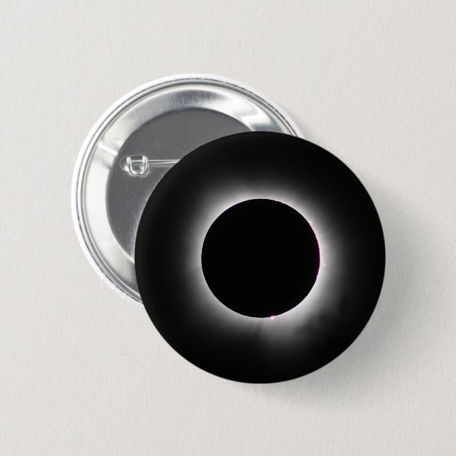 Total Solar Eclipse April 8, 2024 6 Cm Round Badge (Front & Back)
