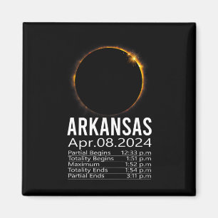 Total Solar Eclipse April 8 2024 Arkansas Schedule Magnet