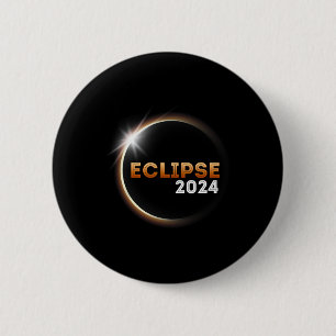 Total Solar Eclipse April 8 2024 For Boys Girls Ki 6 Cm Round Badge