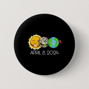 Total Solar Eclipse April 8 2024 Moon Astronomy Sp 6 Cm Round Badge