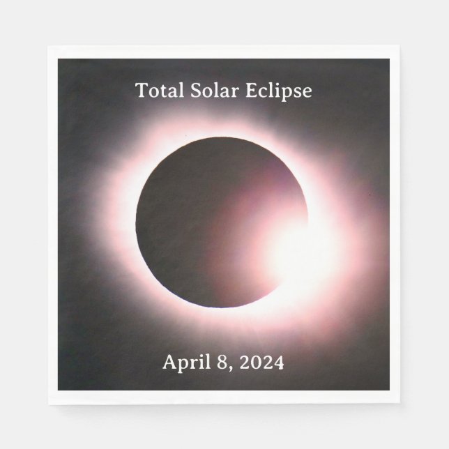 Total solar eclipse April 8, 2024 Napkin (Front)