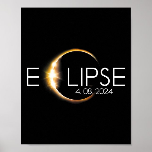 Total Solar Eclipse April 8 2024 Totality  Poster (Front)