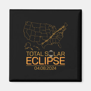 Total Solar Eclipse April 8 2024 Usa Map Totality Magnet