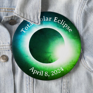 Total solar eclipse April 8th  2024 moon sun 6 Cm Round Badge