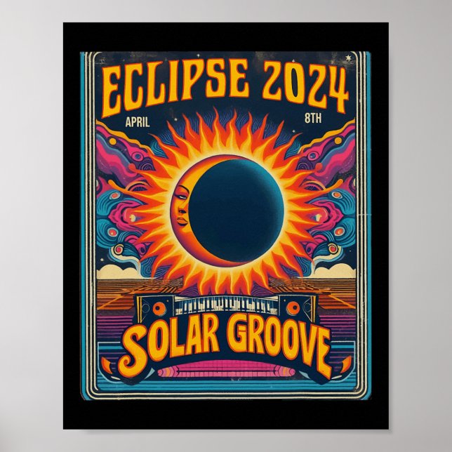 Total Solar Eclipse April 8th 2024 North  Poster (Front)