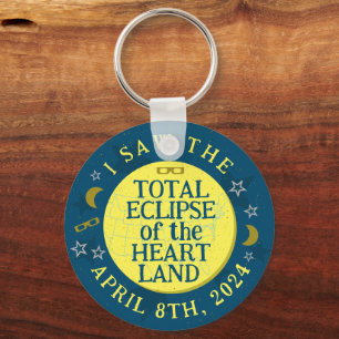 Total Solar Eclipse April 8th 2024 Viewer Souvenir Key Ring