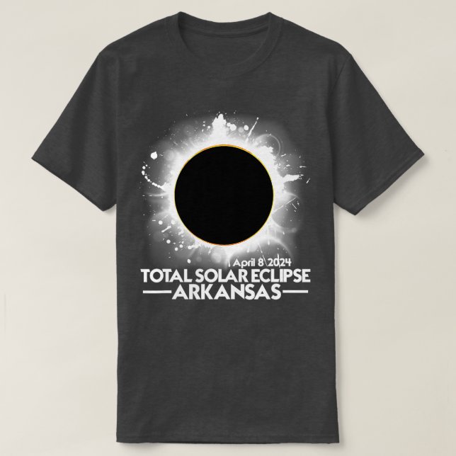 Total Solar Eclipse Arkansas 2024 America Eclipse  T-Shirt (Design Front)