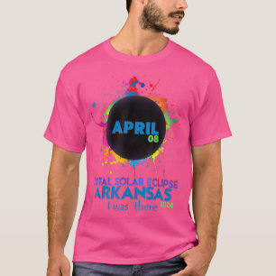 Total Solar Eclipse Arkansas 2024 Colourful Totali T-Shirt