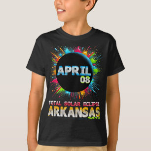 Total Solar Eclipse Arkansas 2024 Colourful Totali T-Shirt