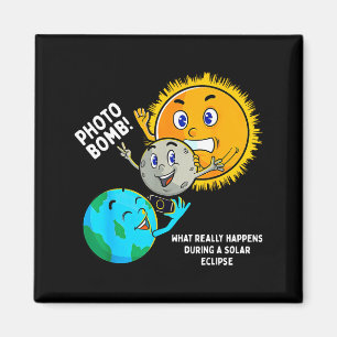 Total Solar Eclipse Astronomy Design Magnet
