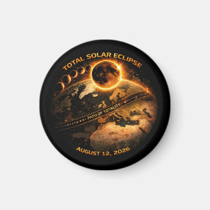 Total Solar Eclipse August 12, 2026 Magnet