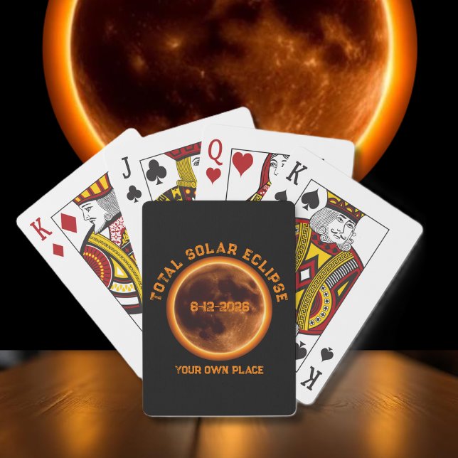 Total Solar Eclipse August 12, 2026 Playing Cards (Total Solar Eclipse August 12, 2026 Poker Cards)