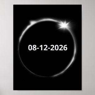 Total Solar Eclipse August 12 2026 Poster