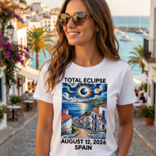 Total Solar Eclipse August 12,2026 Spain Tee