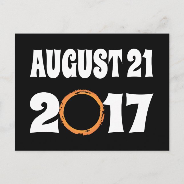 Total Solar Eclipse August 21 2017 Postcard (Front)