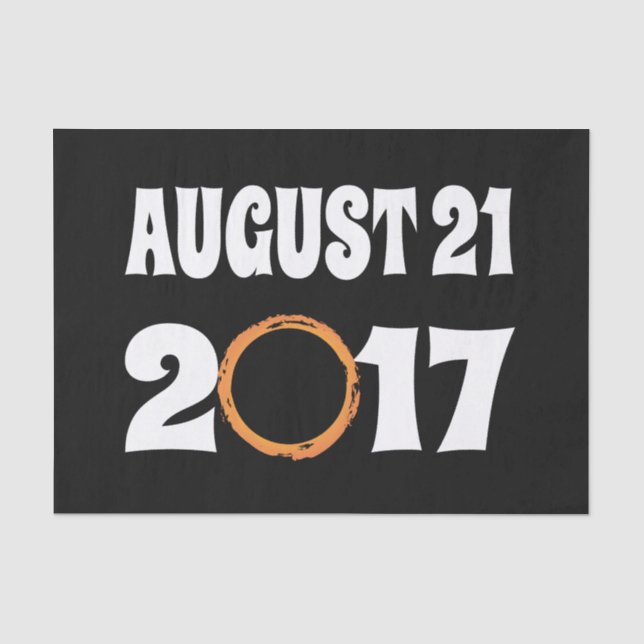 Total Solar Eclipse August 21 2017 Tissue Paper (Front)