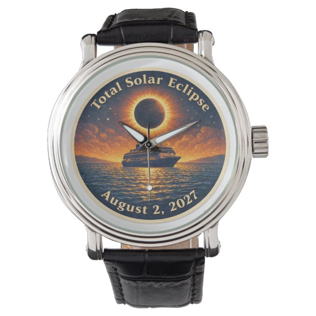 Total Solar Eclipse August 2 2027 cruise ship  Watch (Front)