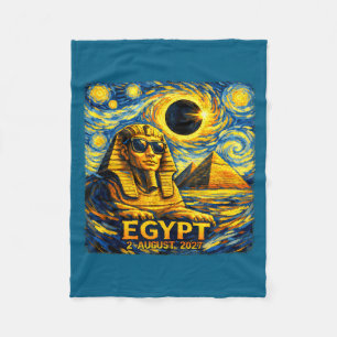 Total Solar Eclipse August 2 Design Fleece Blanket